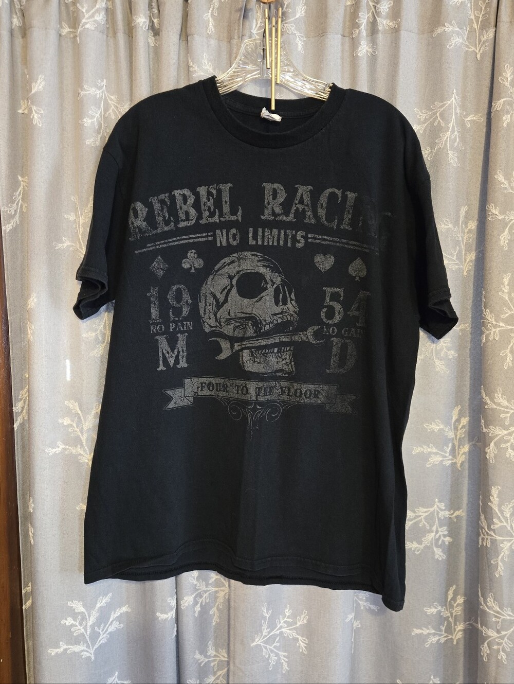 Rebel Racing Mens Mechanic Tee Size Large
